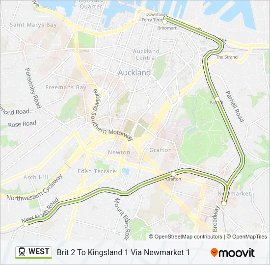 WEST Train Line Map