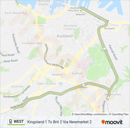 WEST Train Line Map