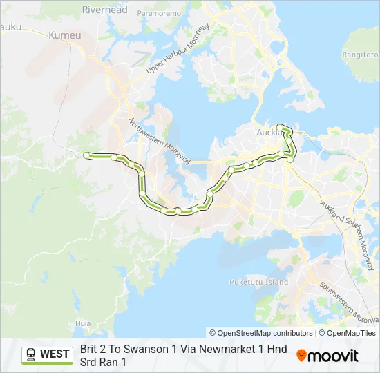 WEST Train Line Map