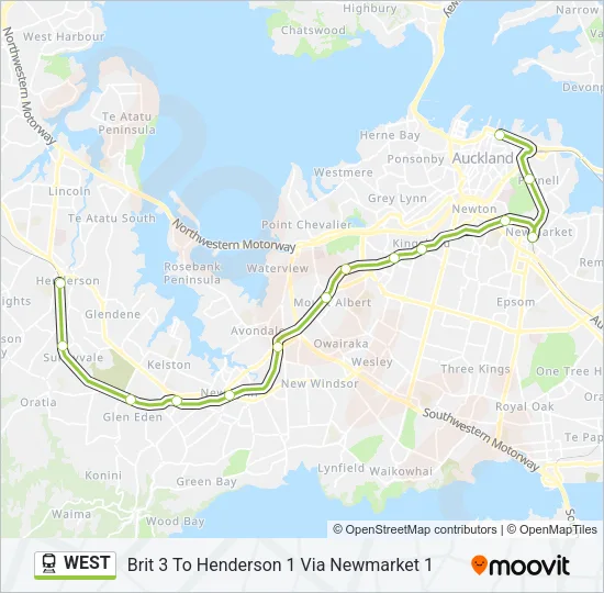 WEST Train Line Map