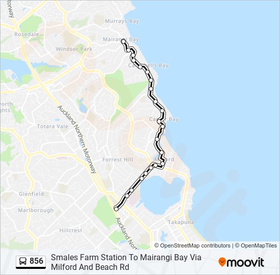 856 bus Line Map