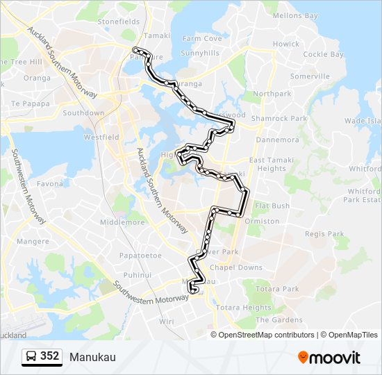 352 Route: Schedules, Stops & Maps - Manukau (Updated)