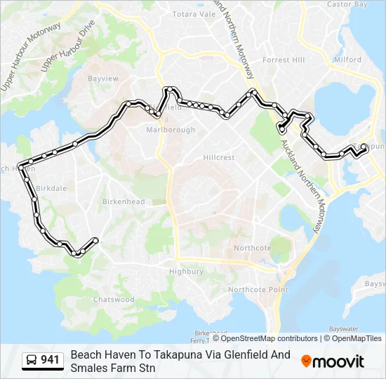 941 Bus Line Map