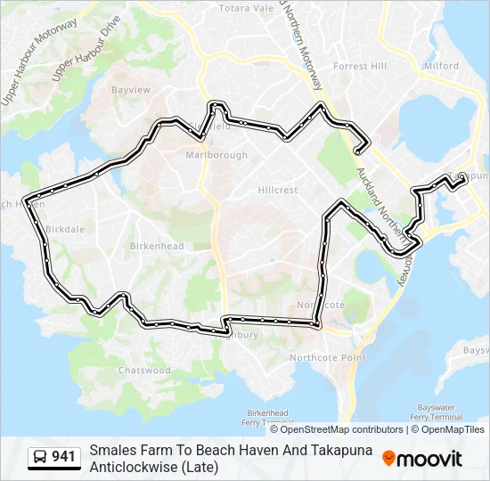 941 Bus Line Map