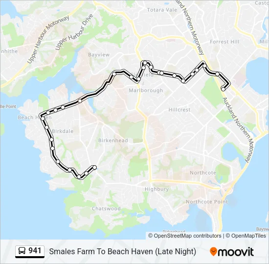 941 Bus Line Map