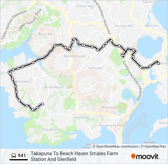 941 Bus Line Map