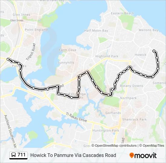 711 Bus Line Map