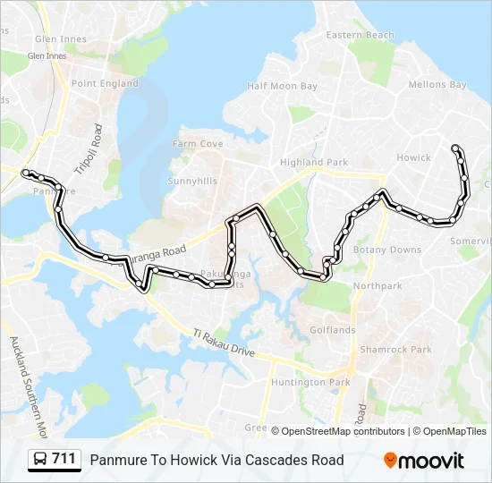 711 Bus Line Map