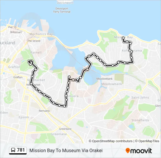 781 Bus Line Map