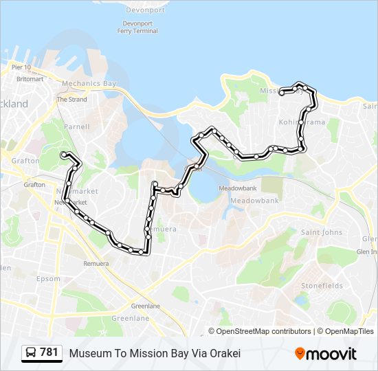 781 Bus Line Map