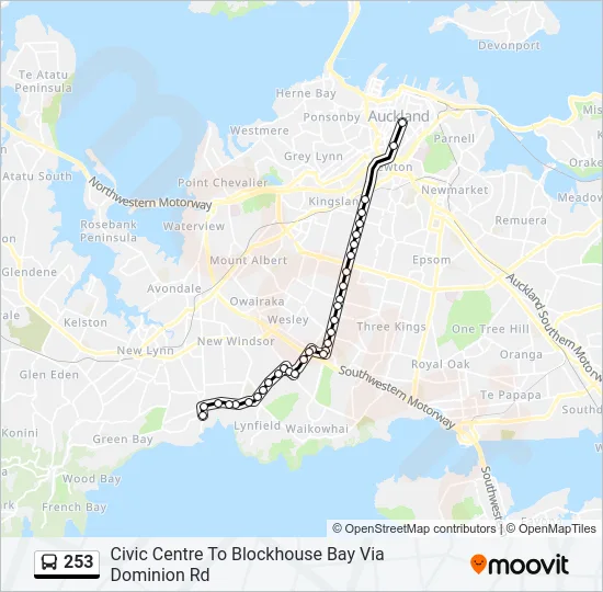 253 Bus Line Map