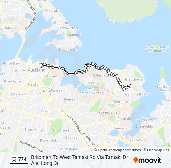 774 bus Line Map