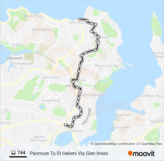 744 bus Line Map