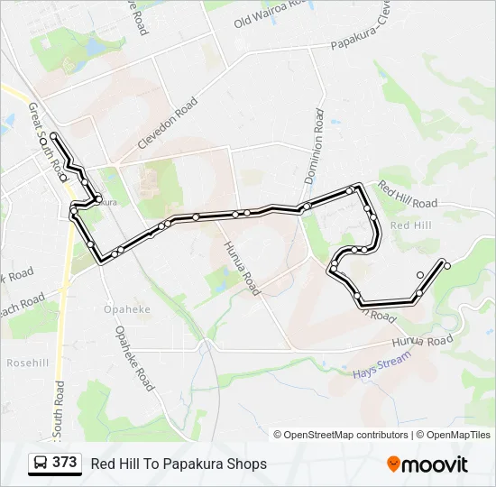 373 Bus Line Map