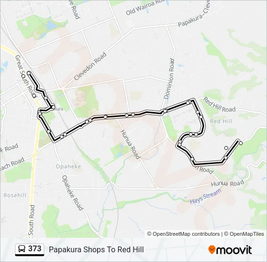 373 Bus Line Map