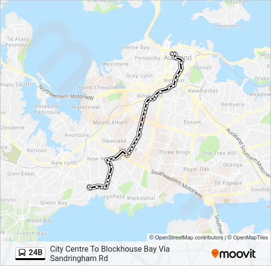 24B Bus Line Map