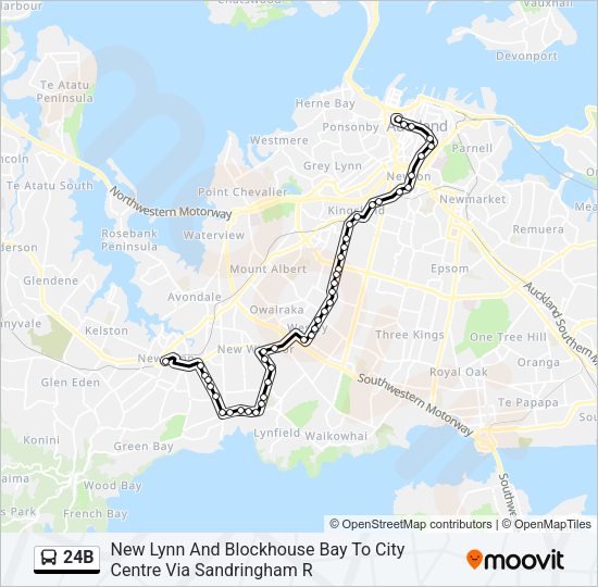 24B Bus Line Map