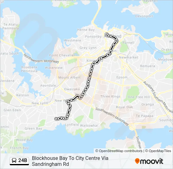 24B Bus Line Map