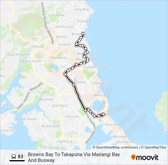 83 Bus Line Map