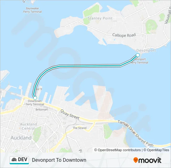 DEV Ferry Line Map