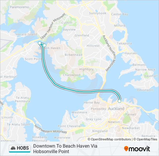 HOBS Ferry Line Map