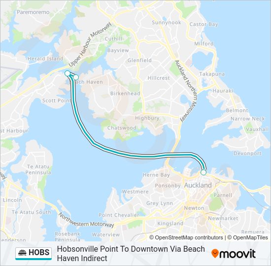 HOBS Ferry Line Map