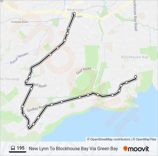 195 Bus Line Map