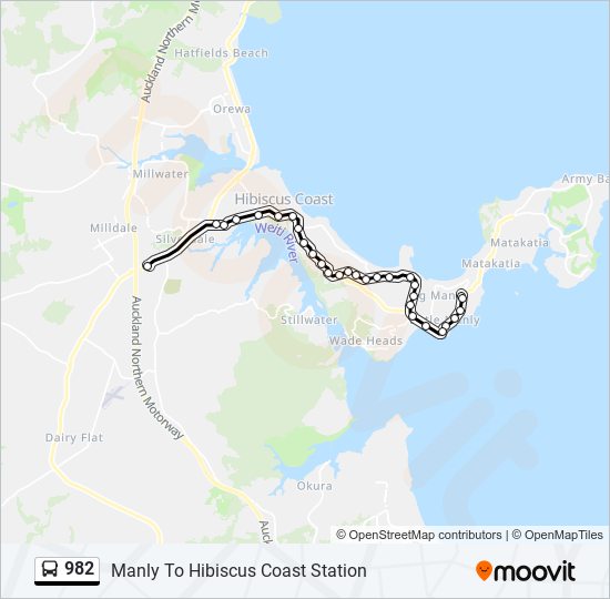 982 bus Line Map
