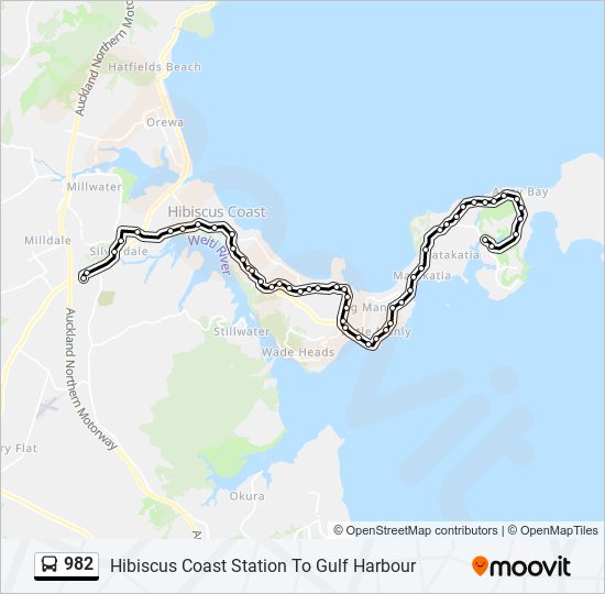 982 bus Line Map