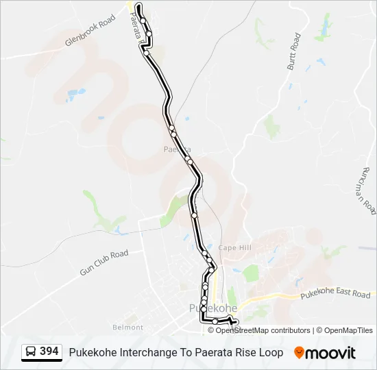 394 Bus Line Map