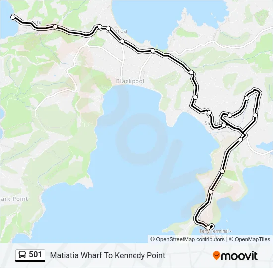 501 Bus Line Map