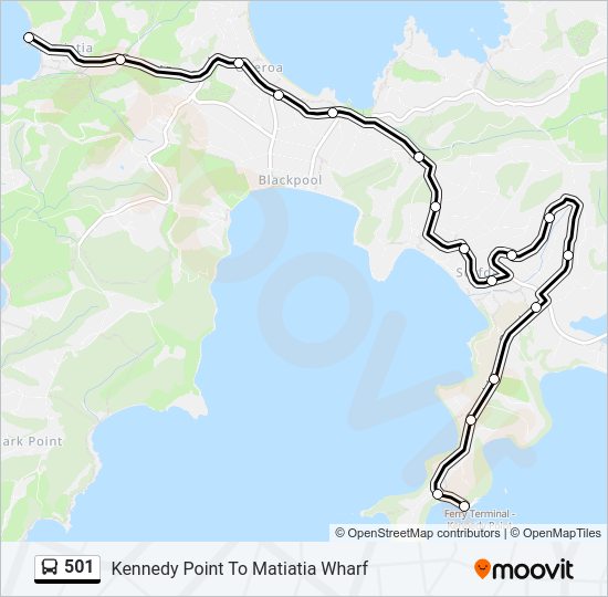 501 bus Line Map