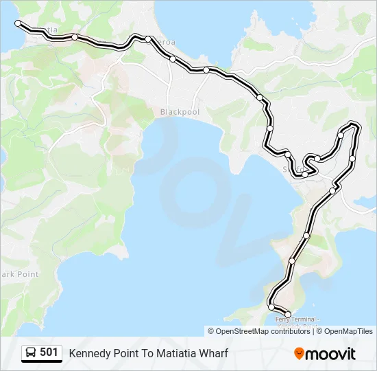 501 Bus Line Map