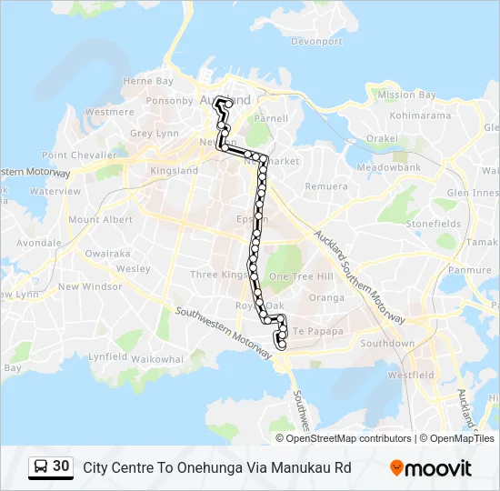 30 Bus Line Map