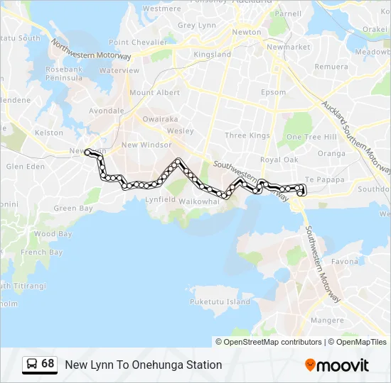 68 Bus Line Map
