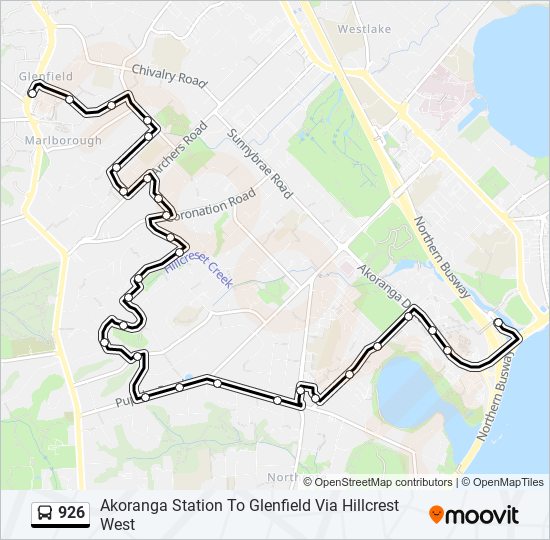 926 bus Line Map