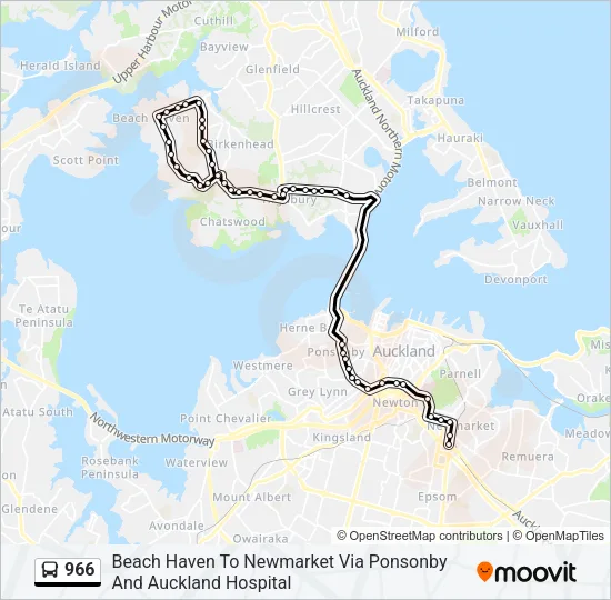 966 Bus Line Map