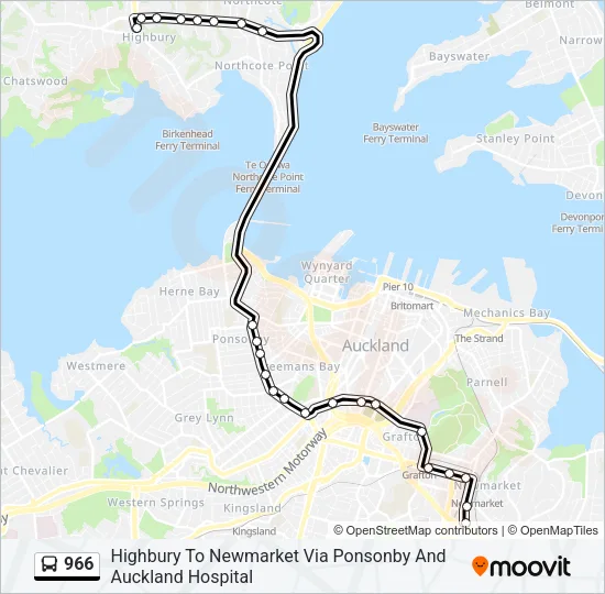 966 Bus Line Map