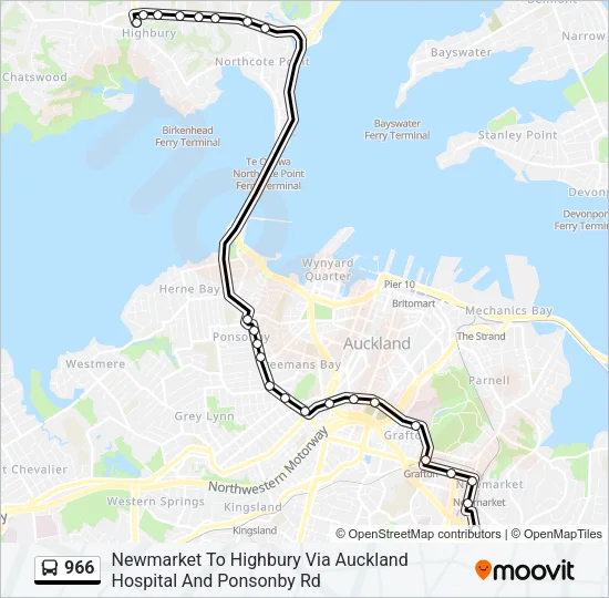 966 Bus Line Map