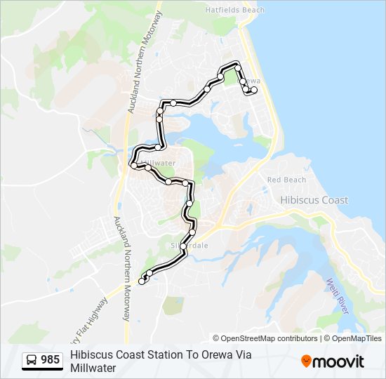 985 bus Line Map