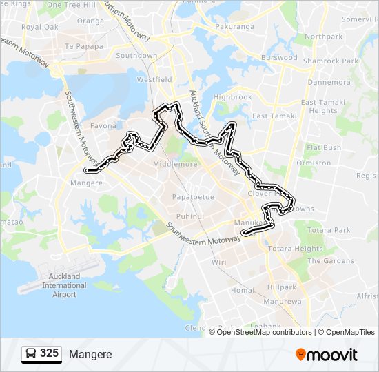 325 Route: Schedules, Stops & Maps - Mangere (Updated)