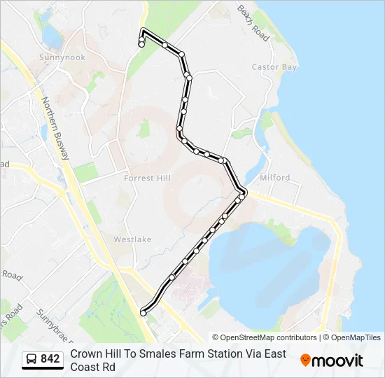 842 Bus Line Map