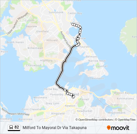 82 bus Line Map