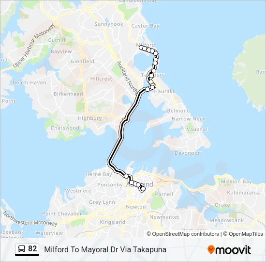 82 Bus Line Map