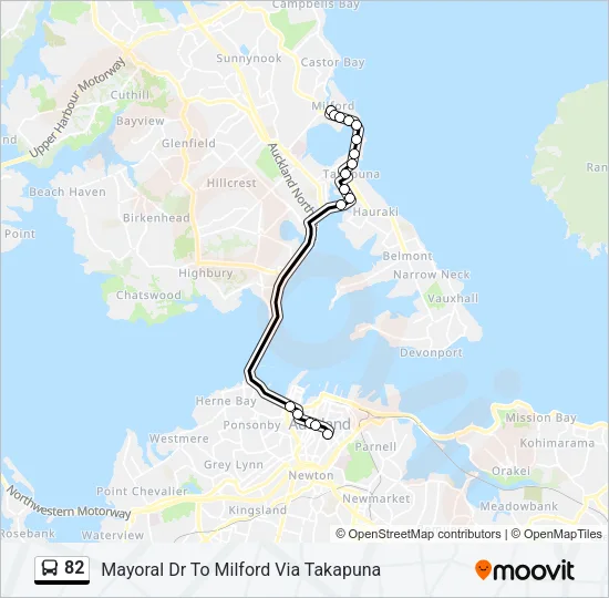 82 Bus Line Map