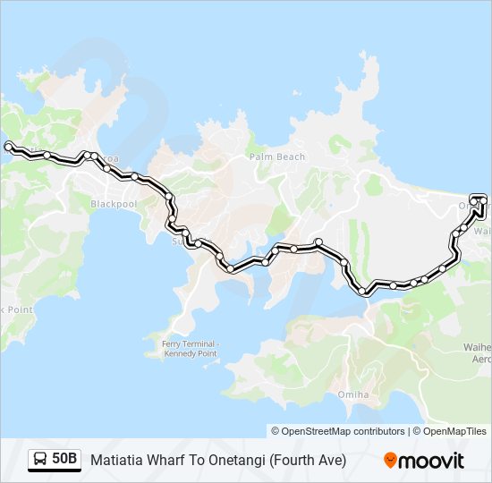 50B bus Line Map