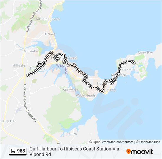 983 bus Line Map