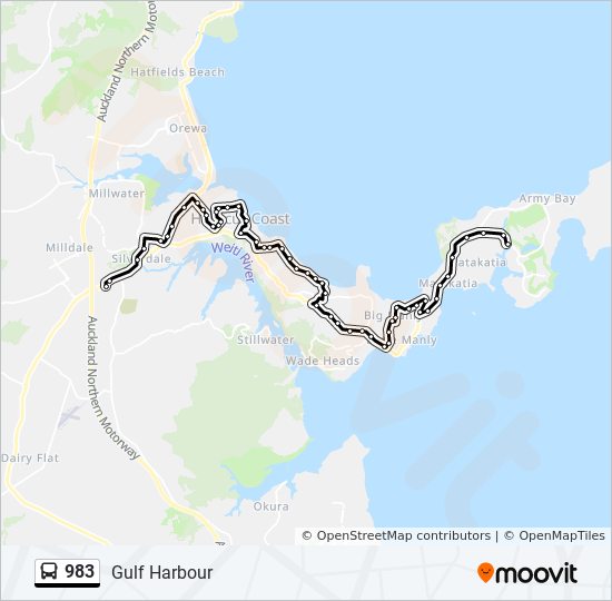 983 bus Line Map