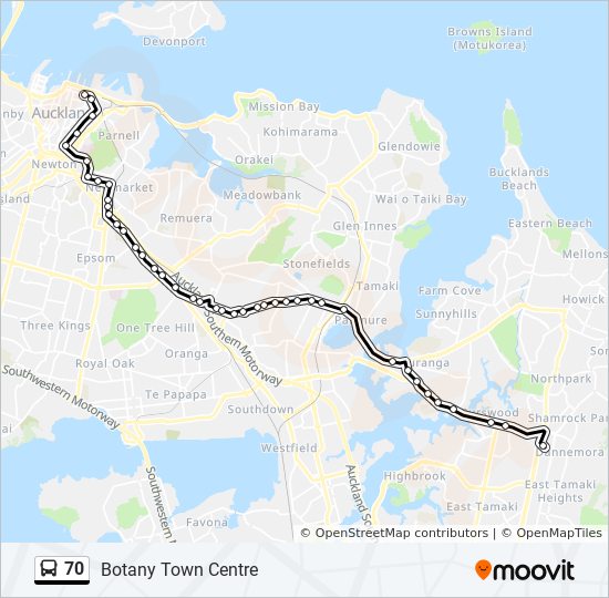 70 Route: Schedules, Stops & Maps - Botany Town Centre (Updated)