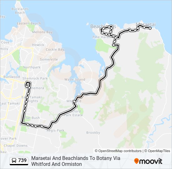 739 bus Line Map